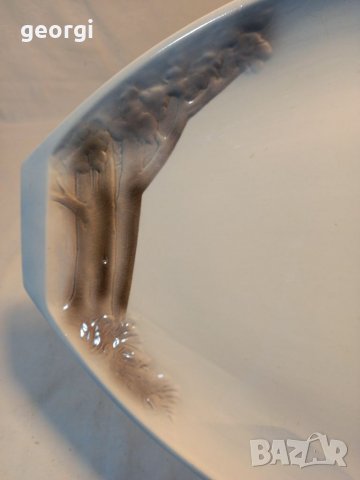 Немско голямо порцеланово плато с елени   18/2, снимка 3 - Сервизи - 38332991