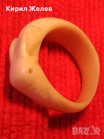 СТАРИНЕН СЛОНОВА КОСТ ПРЪСТЕН СЛОНЧЕ ЮВЕЛИРНА РЪЧНА АРТ ИЗРАБОТКА УНИКАТ АРТ-ДЕКО 21710, снимка 4 - Антикварни и старинни предмети - 32525417