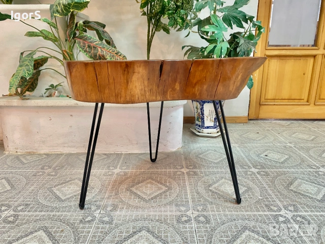 Ръчно изработена дизайнерска маса от дърво, снимка 2 - Маси - 53314509