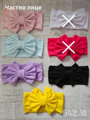 Детски и бебешки ленти за коса , снимка 2 - Шноли, диадеми, ленти - 31493383