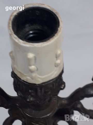 Ретро настолна месингова лампа   4/6, снимка 12 - Настолни лампи - 34511429