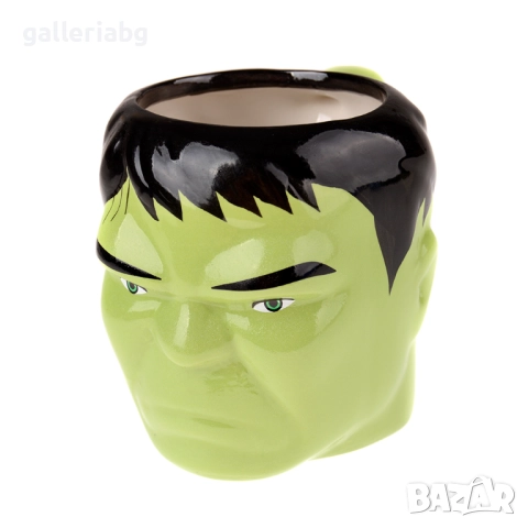 Керамична 3D чаша Hulk – зелен супергерой, 200 мл, фен артикул, снимка 2 - Чаши - 52680629