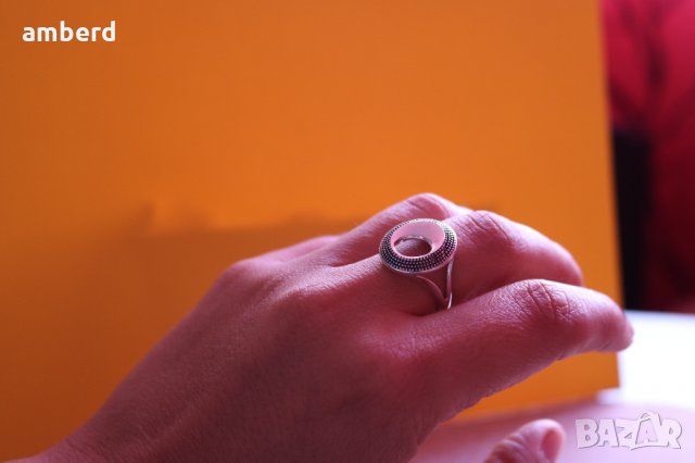 Сребърен пръстен - модел PLR004, снимка 2 - Пръстени - 34031221