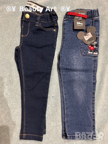 Нови дънки с етикет 92-98 , снимка 3 - Бебешки дънки - 44708771