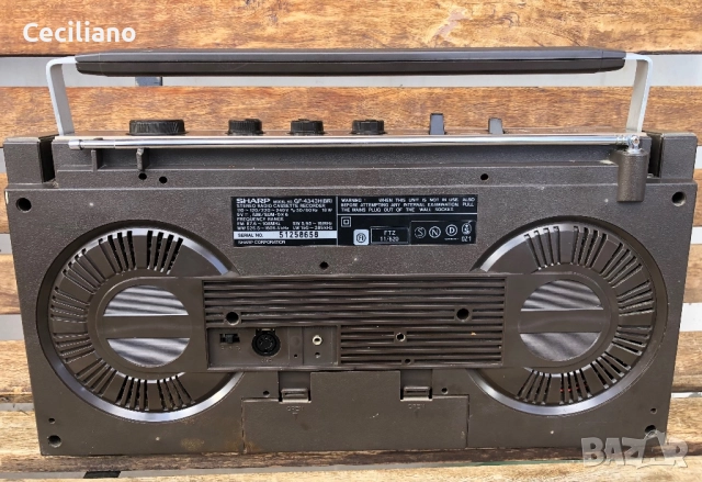 Радиокасетофон Sharp GF-4343 Vintage Boombox, снимка 7 - Радиокасетофони, транзистори - 52918745