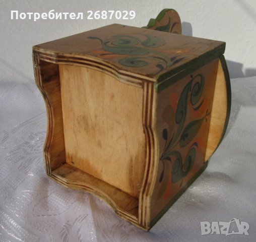 Дървена стара кутия за стена с капак, снимка 11 - Антикварни и старинни предмети - 29729469