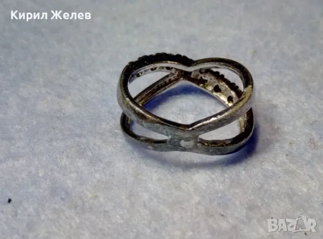 ФЕШЪН АРТ СКЪПОЦЕНЕН СРЕБЪРЕН ПРЪСТЕН РОДИЛАНО СРЕБРО 925 с ФАСЕТИРАНИ БЛЕСТЯЩИ ЦИРКОНИ 47578, снимка 7 - Пръстени - 50354698