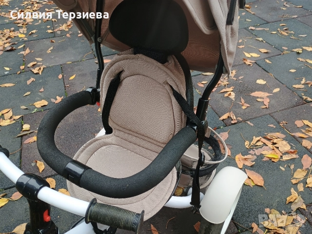 Триколка Lorelli - Neo, Ivory, с въздушни гуми, бежова, снимка 10 - Детски велосипеди, триколки и коли - 52212931