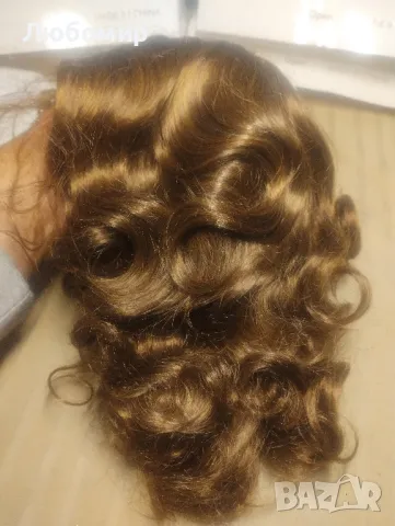 къса кестенява къдрава перука 9