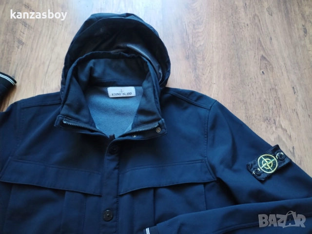 Stone Island 2014 Navy High Neck Soft Shell Jacket - мъжко софтшел яке Л
