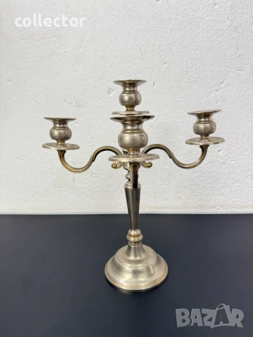 Голям класически свещник с пет рамена. №8018, снимка 4 - Колекции - 53973531