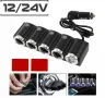 Разклонител за запалка с 4 гнезда, 2 USB, 12-24V., снимка 1