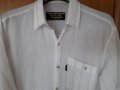 Мъжка риза къс ръкав от кенар бяла размер L, снимка 3