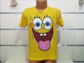 Нова детска тениска с дигитален печат Спондж боб, снимка 6