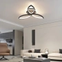 Нова Модерна LED таванна лампа Clover 50см 4480lm с App контрол дистанционно черна димируема, снимка 5
