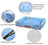 Легло за домашни любимци с миеща се калъфка с цип (40*50*18 см, син), снимка 6