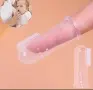 Накрайник уред за миене на зъби и масажиране на венци четка чесалка силикон напръстник почистване , снимка 5