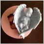 2 вида бебе с крила силиконов молд форма фондан шоколад гипс калъп украса, снимка 1 - Форми - 30263775