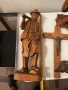 Дърворезба, ръчна изработка Слон, Куче, Ангел пазител, Кръст, Мъж с чук, снимка 3