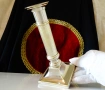 Посребрен свещник от бронз 18 см.,380 гр. , снимка 4