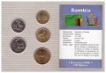 СЕТ ОТ ПЕТ МОНЕТИ ОТ ЗАМБИЯ 1992 ГОДИНА, снимка 1