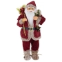Коледна реалистична фигура на Дядо Коледа със ски и звънчета, 60см, снимка 1