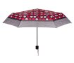 Сгъваем чадър за дъжд Ръчен Черно Червени Розови Сърца 23,5см, снимка 2