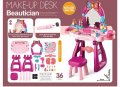 Тоалетка Make Up Desk със столче и светещо огледало , Детска тоалетка за гримиране, снимка 2