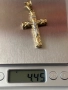Златна висулка кръст от 14к злато 4.44гр 5см , снимка 4