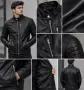 НОВО Мъжко кожено яке H&M, снимка 2