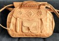Уникална голяма дамска чанта от естествена кожа / Антика / от Либия 