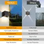Комплект 4 външни LED стенни лампи YICALE 12W, IP65, 3000K, снимка 5