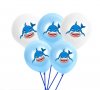 син бял Акула Акули Shark латекс балон парти рожден ден