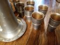 Страхотен немски калаен комплект от каничка и чаши, снимка 4