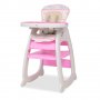 3 в 1 Столче за хранене с масичка, розово, снимка 1 - Столчета за хранене - 37753131
