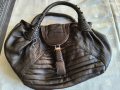 Фенди Кафява кожена чанта Fendi Spy , снимка 7