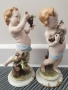 чифт2бр Capodimonte статуетки 20см/стари Каподимонте порцеланови фигури на голи ангели-херувими, снимка 5