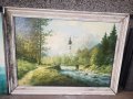 Продавам 3 броя ръчно рисувани маслени картини "Пейзажи", снимка 14