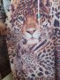 УНИКАЛНО КРАСИВА дълга рокля в леопардов принт с отворен гръб, снимка 4