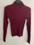Поло рипс бордо Bershka, снимка 1 - Блузи с дълъг ръкав и пуловери - 38770157