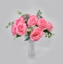 Изкуствени букети с рози и евкалиптови листа – Елегантна украса с дълготраен ефект, снимка 6
