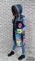 Чаровен дамски елек с букви дънков модел с пух "есен зима"!, снимка 1 - Палта, манта - 38451255