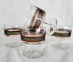 Пет стъклени чаши за коктейл с популярен дизайн от 70-те години на минали век., снимка 3