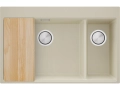 Бежав кухненска гранитна мивка Осло 80 Duo Top 780x500 мм, снимка 9