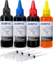 Чисто нови запечатани Комплект мастила Aomya за Canon 4х100ml за всички модели PIXMA и MG  , снимка 1