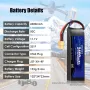 URGENEX 11.1 V 2400 mAh Lipo батерия 50C с висока скорост на разреждане 3S RC батерии с XT60, 2 броя, снимка 2