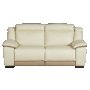 Кожен диван - тройка с електрически релакс механизъм GURU - бежов, снимка 1 - Дивани и мека мебел - 38788006