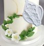 Цвят на Праскова цвете и листа силиконов молд форма фондан смола шоколад украса декор торта  сладки, снимка 1 - Форми - 31263849