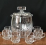 Кристален сервиз за боле с дълбока ръчна гравюра, снимка 1
