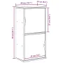 vidaXL Страничен шкаф ODDA 40x24x79 cm масивна дървесина бор, снимка 10